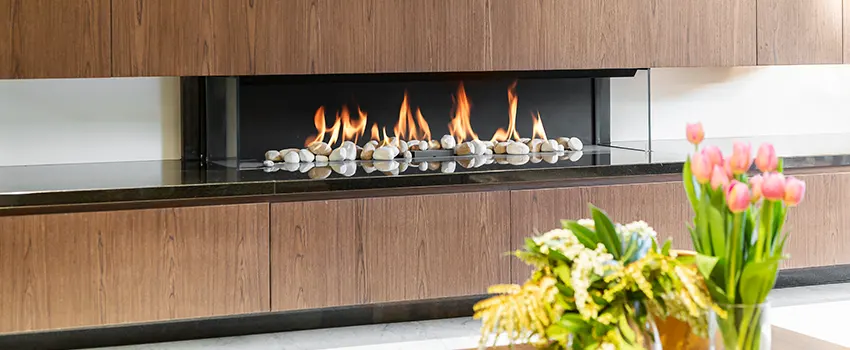 Double-height Fireplace Design Refurbishment in Massapequa, New York